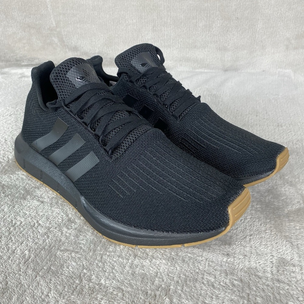 adidas Swift Run 1.0 Mens Size 13 Black Gum Knit Gum Running Shoes
